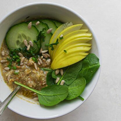 Gekeimter Porridge Zucchini