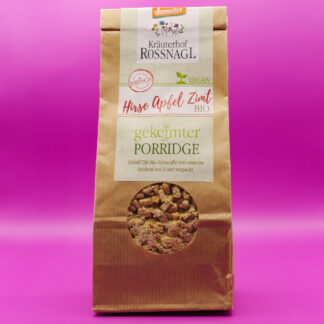 Gekeimtes Porridge Hirse-Apfel-Zimt