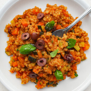 Mediterrane Emmer-Reispfanne