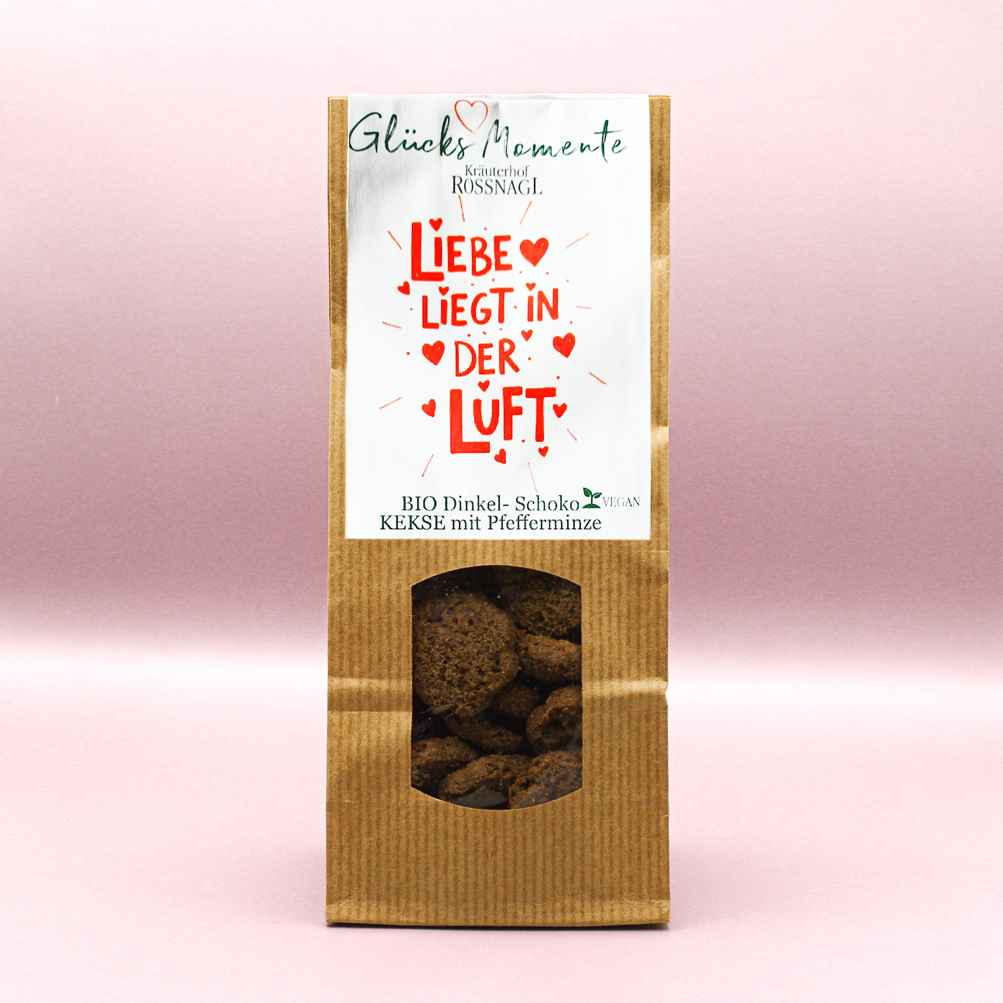 Liebe liegt in der Luft – Bio Dinkel Vollkornkekse mit Zartbitterschokolade und Pfefferminze