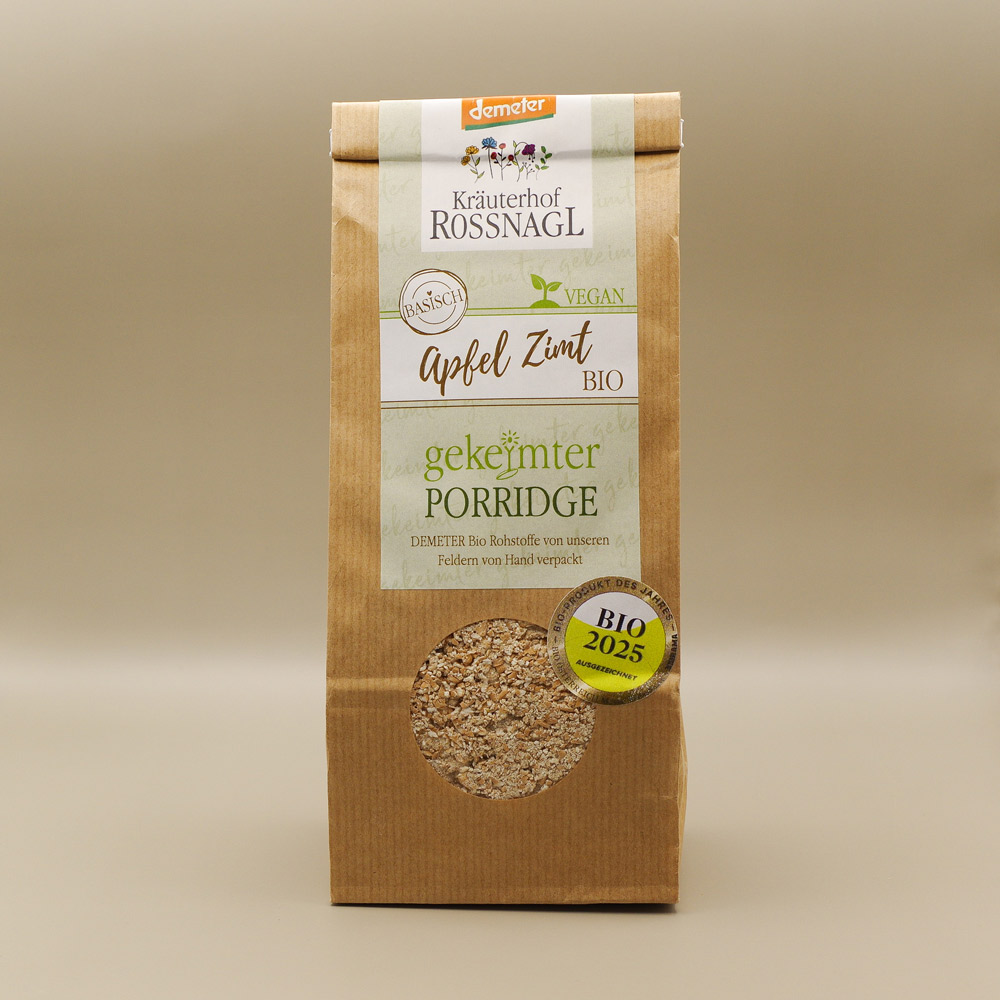 Gekeimter Porridge Apfel Zimt