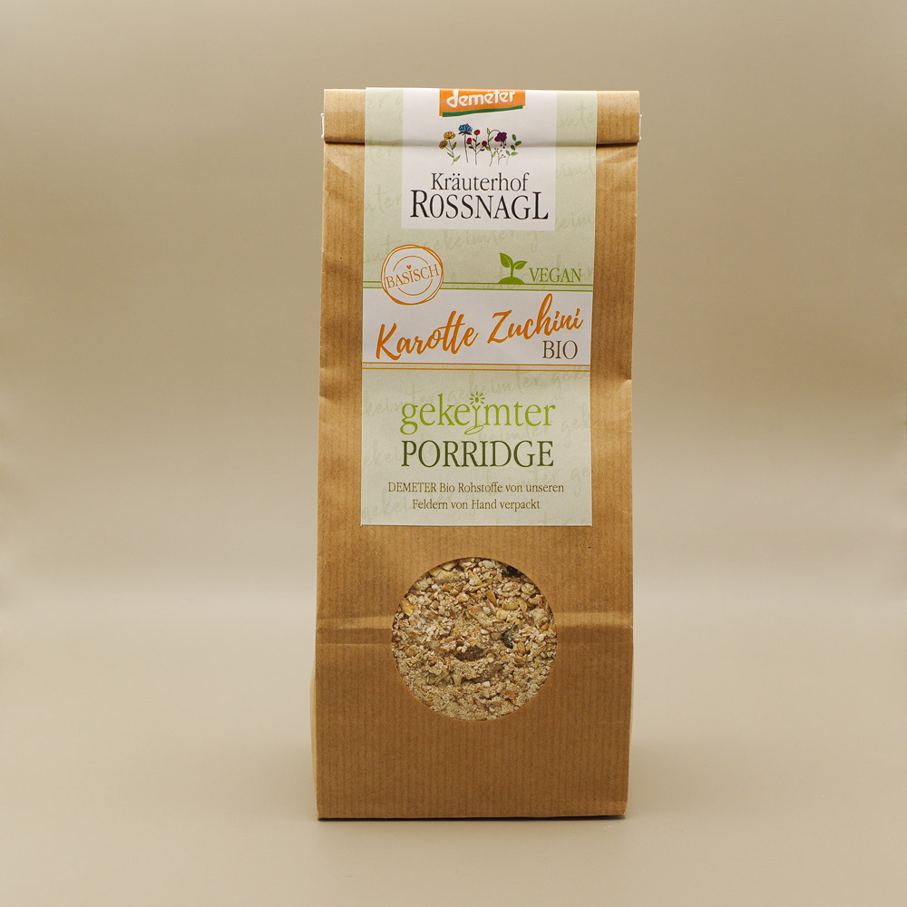 Gekeimter Porridge Karotte Zucchini