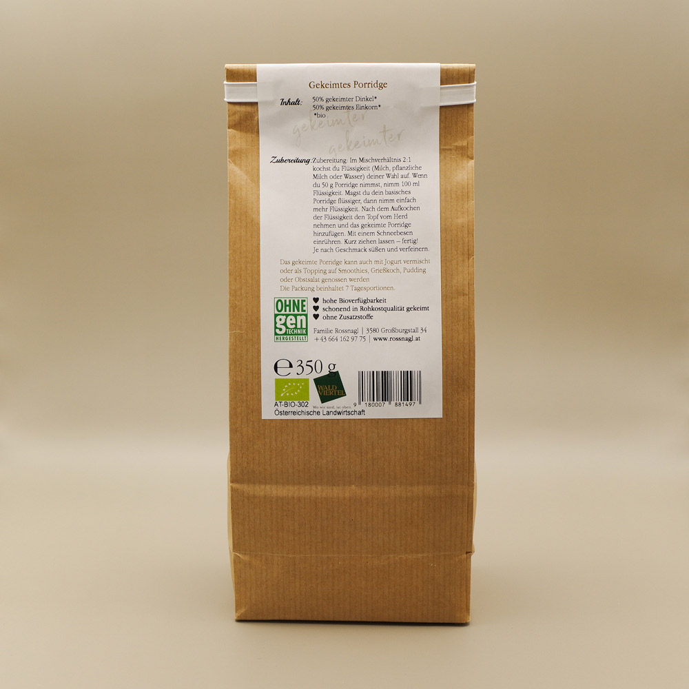 Gekeimter Porridge Dinkel & Einkorn – Bild 2